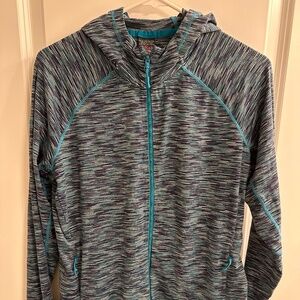 Rab Women's Maze Hoody - Size L (JPN 15, UK 14), Teal/blue multicolor